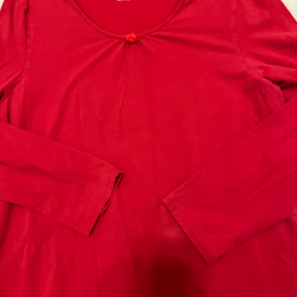 y2k Red Long Sleeve Top
